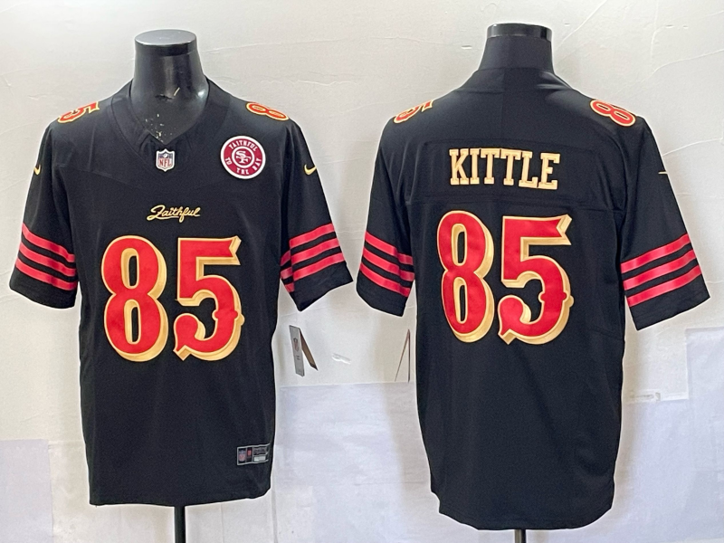 Men San Francisco 49ers #85 Kittle black Limited Nike NFL 2025 Jersey 01->san francisco 49ers->NFL Jersey